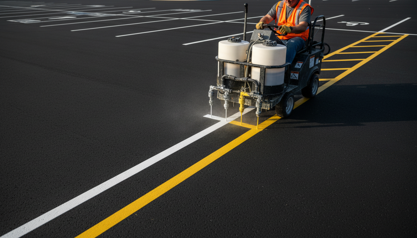 parking lot striping machine